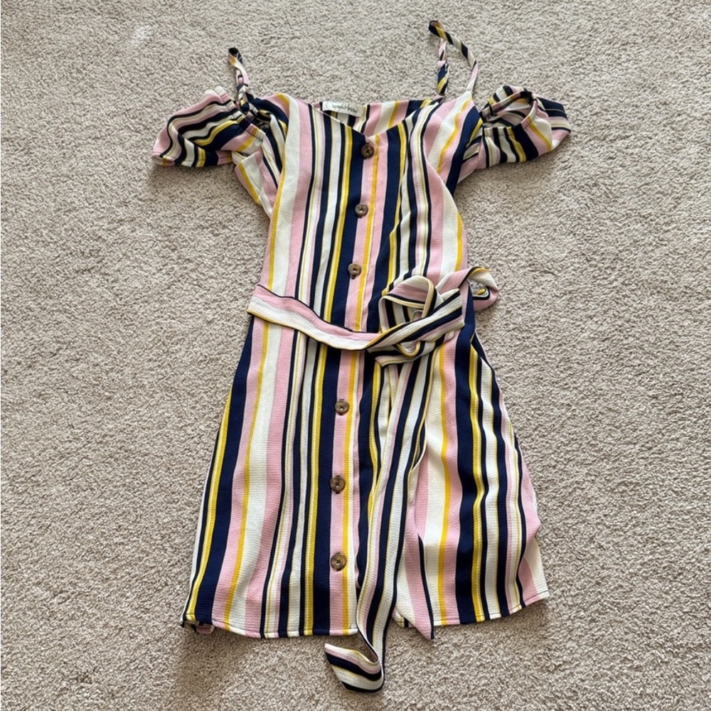 Speechless Striped Button-Up Dress